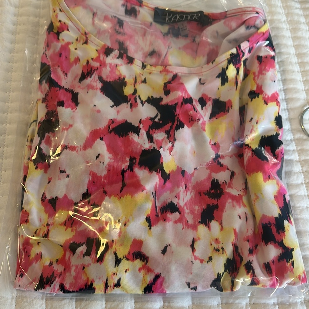 Kasper Women's Floral Top - Pink Multi - Picture 8 of 8